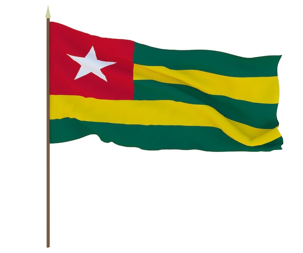 National flag of Togo Background for editors and designers National holiday