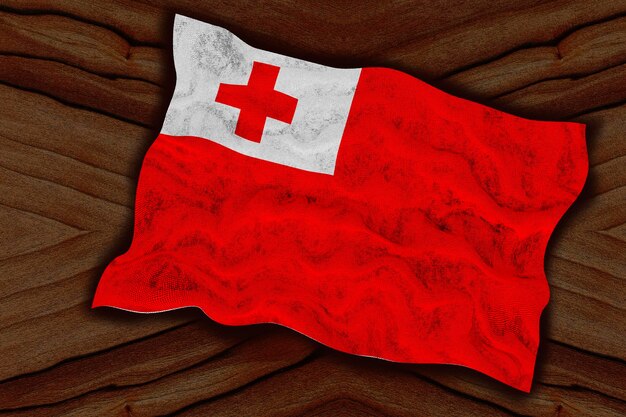 National flag of Tonga Background with flag of Tonga