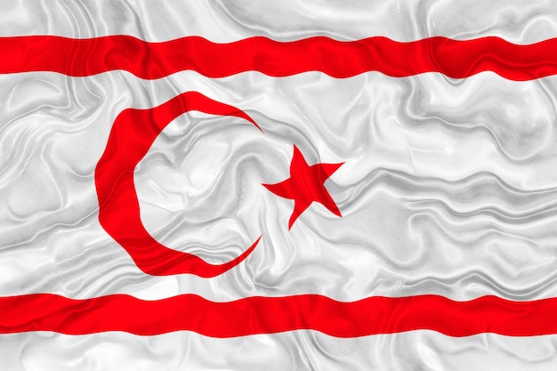 National flag of Turkish Republic of Northern Cyprus Background