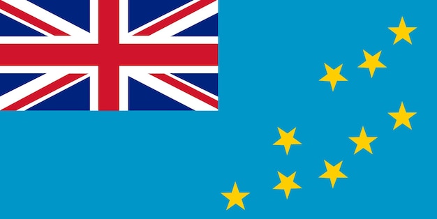 National flag of Tuvalu Background with flag of Tuvalu