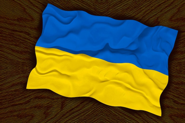 National Flag of Ukraine Background with flag of Ukraine