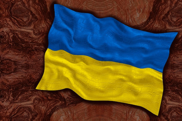 National Flag of Ukraine Background with flag of Ukraine