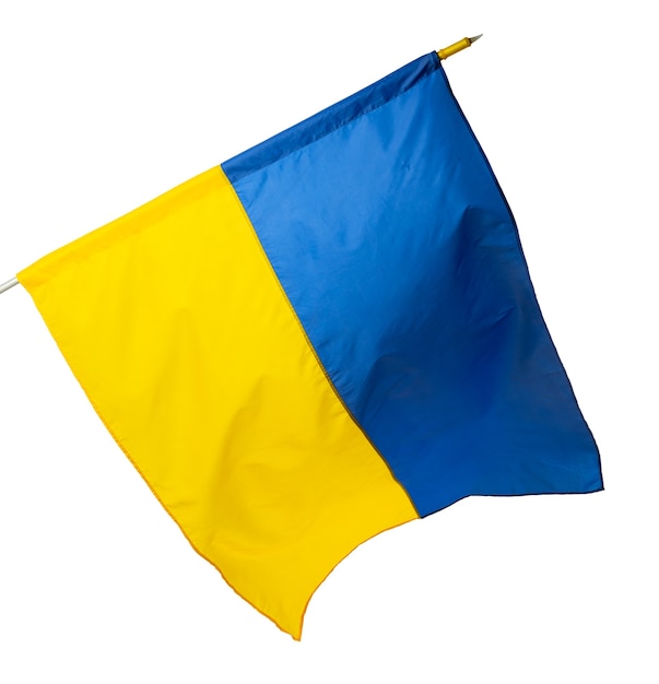 National flag of Ukraine isolated on white background