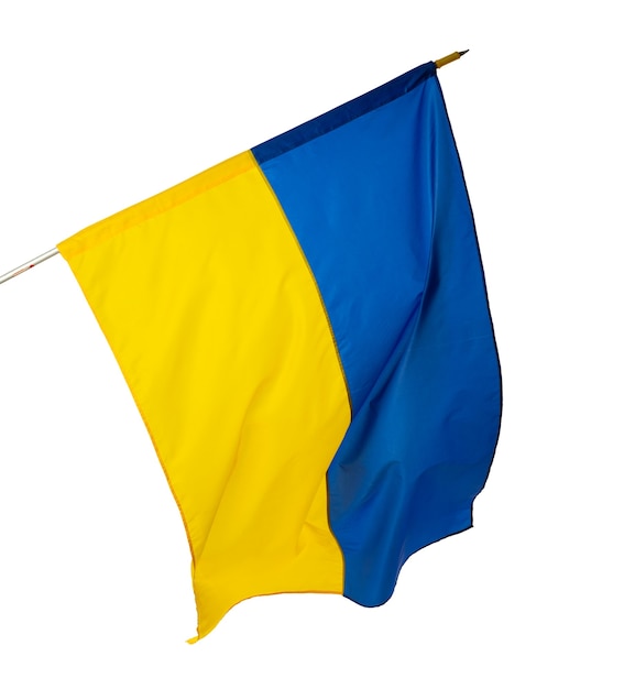 National flag of Ukraine isolated on white background