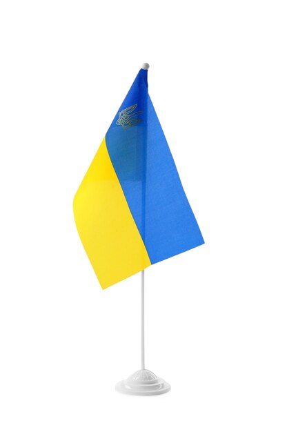 National flag of Ukraine isolated on white