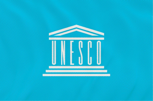 Photo national flag of unesco background with flag of unesco