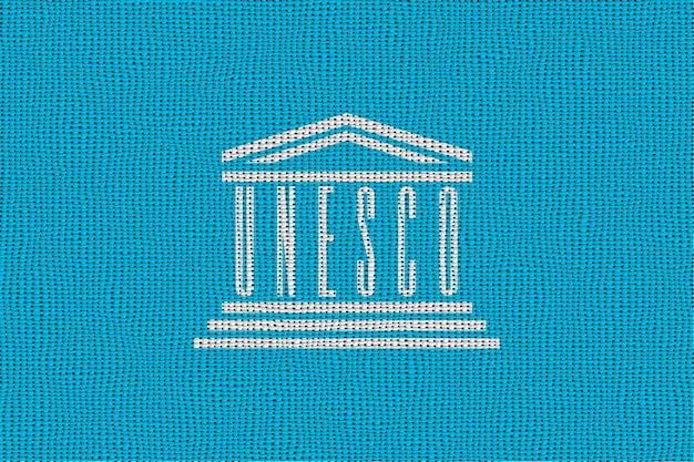 Photo national flag of unesco background with flag of unesco