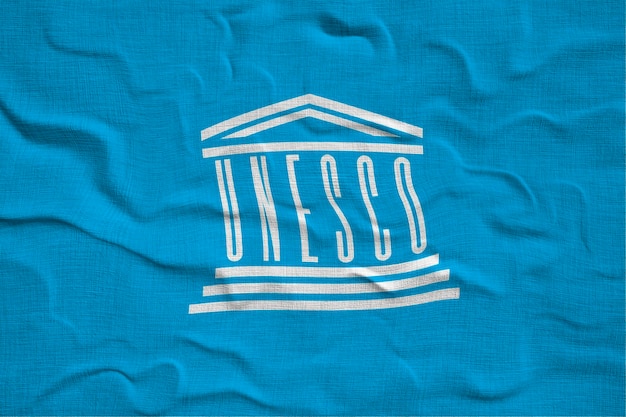 Photo national flag of unesco background with flag of unesco