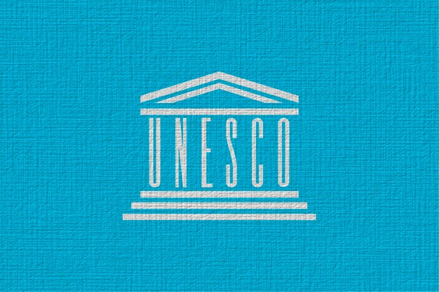 Photo national flag of unesco background with flag of unesco