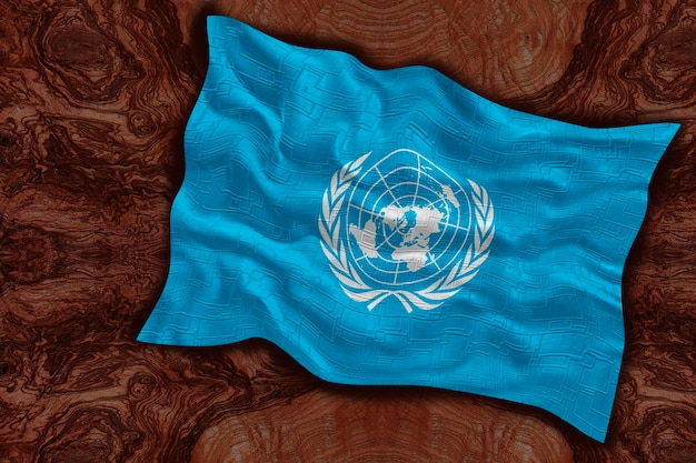 National Flag of United Nations Background with flag of United Nations