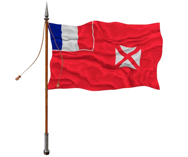 National flag of Wallis and futuna Background with flag of Wallis and futuna