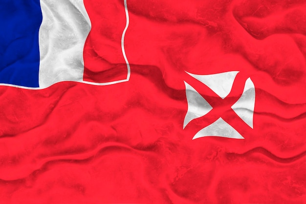 National flag of Wallis and futuna Background with flag of Wallis and futuna