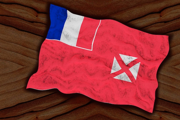 National flag of Wallis and futuna Background with flag of Wallis and futuna