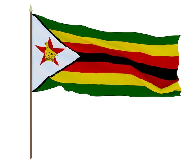 National flag of Zimbabwe Background for editors and designers National holiday