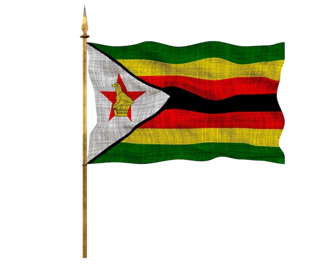 National flag of Zimbabwe Background with flag of Zimbabwe