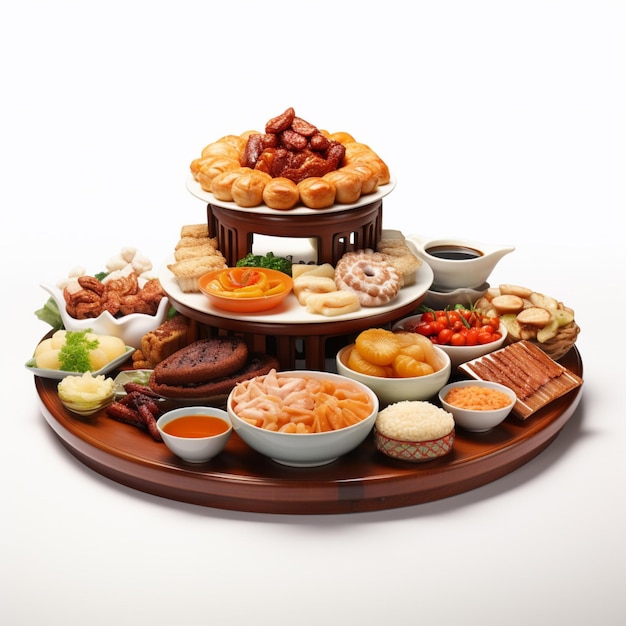 National food of China with white background high q