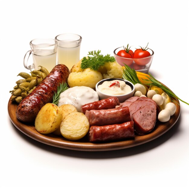 National food of Poland with white background high