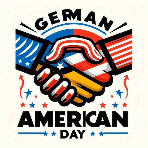 Photo national german american day october 6 background vector illustration