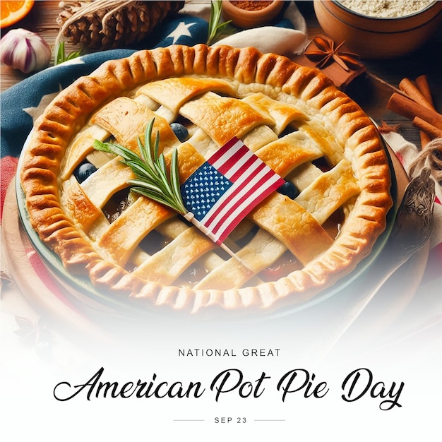 Photo national great american pot pie day social media post banner poster template