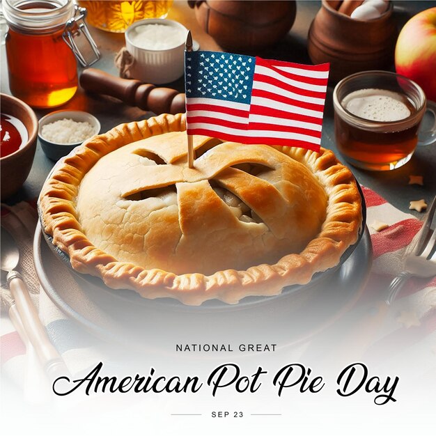 Photo national great american pot pie day social media post banner poster template