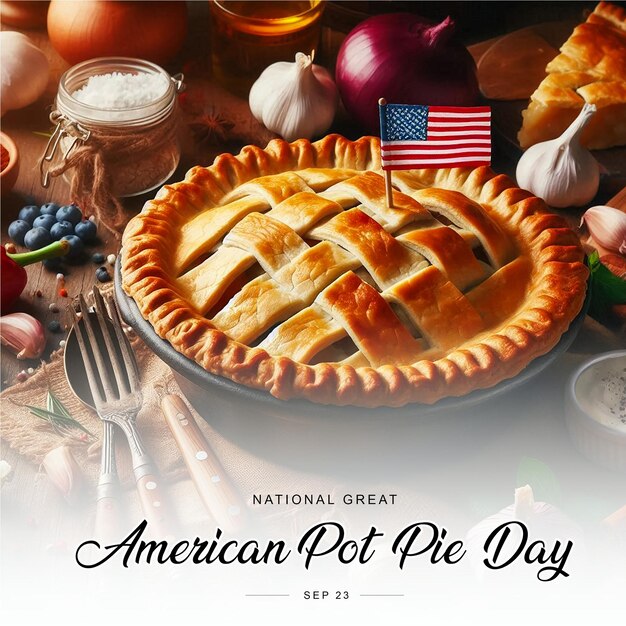 Photo national great american pot pie day social media post banner poster template