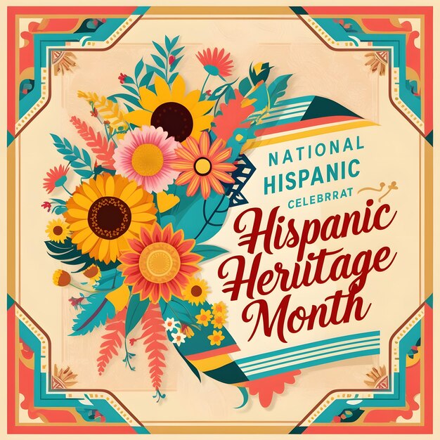 National Hispanic Heritage Month celebration background Design