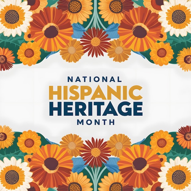 National Hispanic Heritage Month celebration background Design