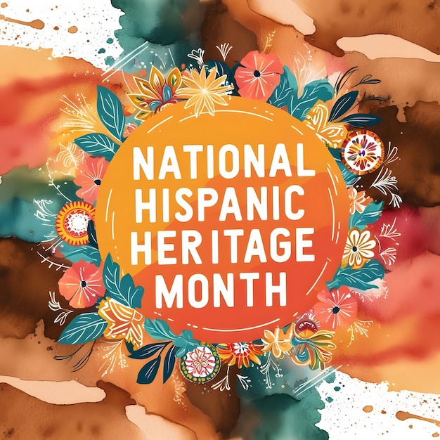 National Hispanic Heritage Month celebration background Design