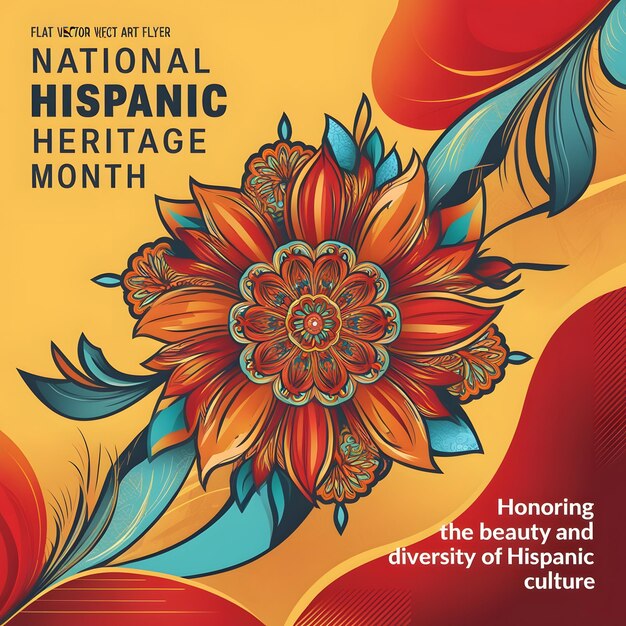 National Hispanic Heritage Month celebration background Design