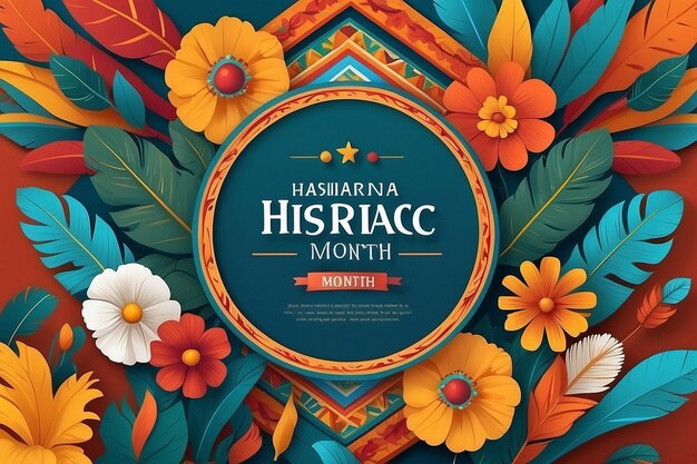 National Hispanic Heritage Month Flat banner template