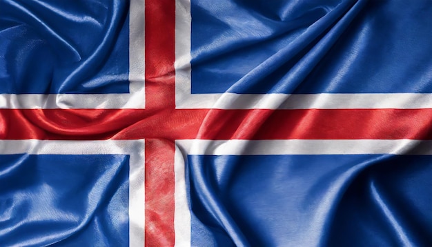 National Iceland silk fabric flag Banner for celebrating Independence Day