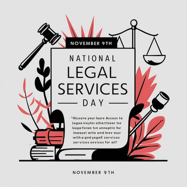 Photo national legal services day design illustration