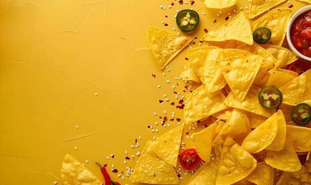 Photo national nachos day copy space background