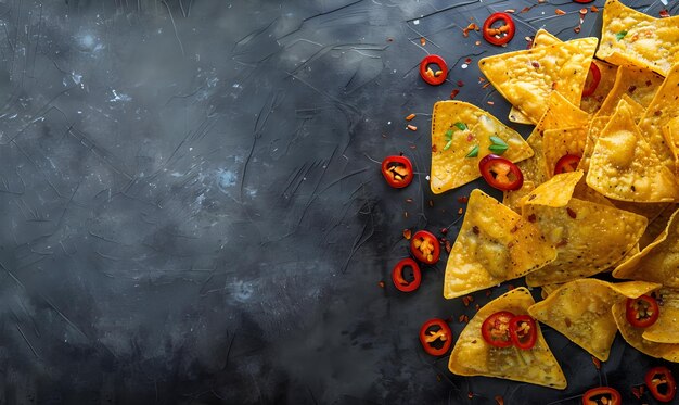 Photo national nachos day copy space background