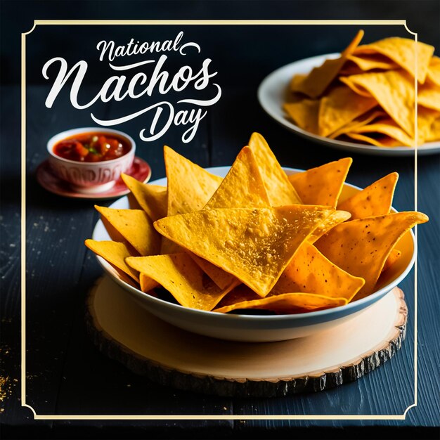 Photo national nachos day social media post banner