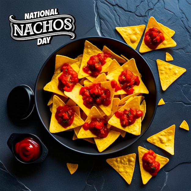 Photo national nachos day social media post banner