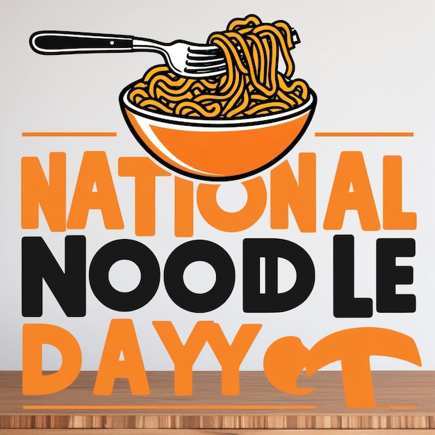 National Noodle Day Vector Design Template for Celebration Events