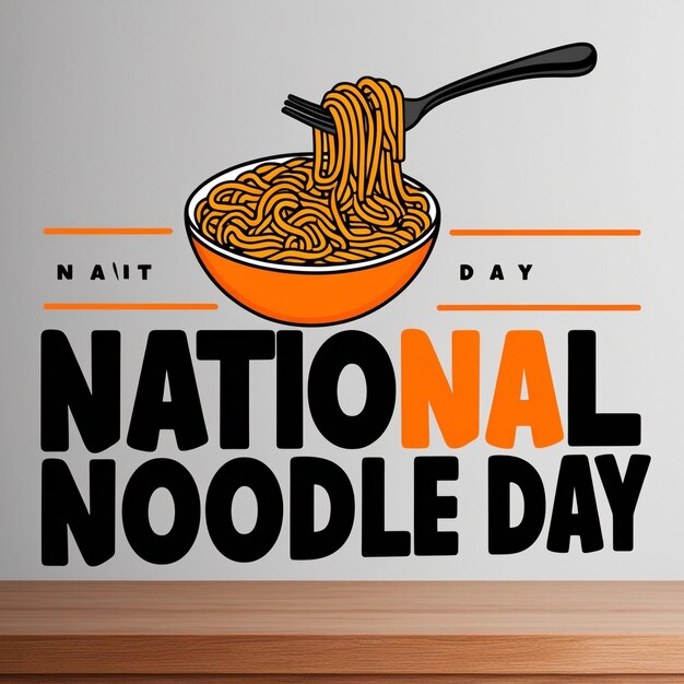 National Noodle Day Vector Design Template for Celebration Events