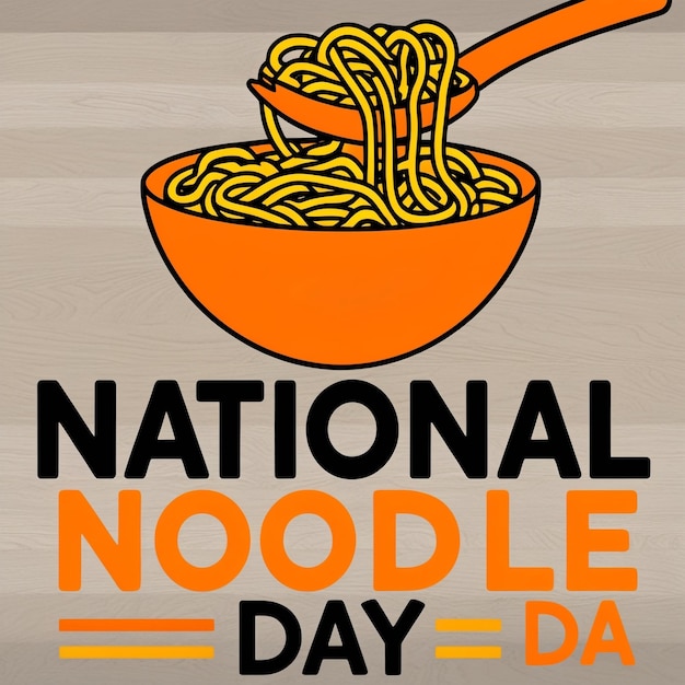 National Noodle Day Vector Design Template for Celebration Events