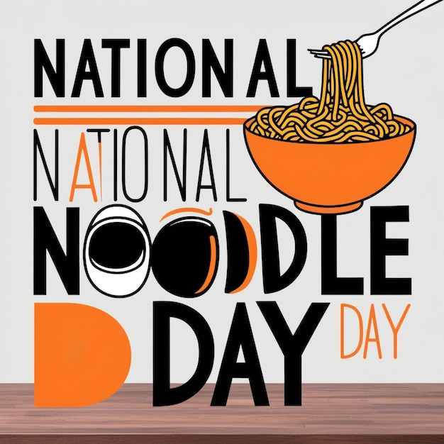 National Noodle Day Vector Design Template for Celebration Events