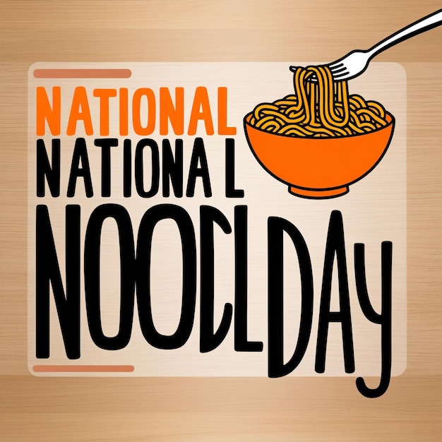 National Noodle Day Vector Design Template for Celebration Events