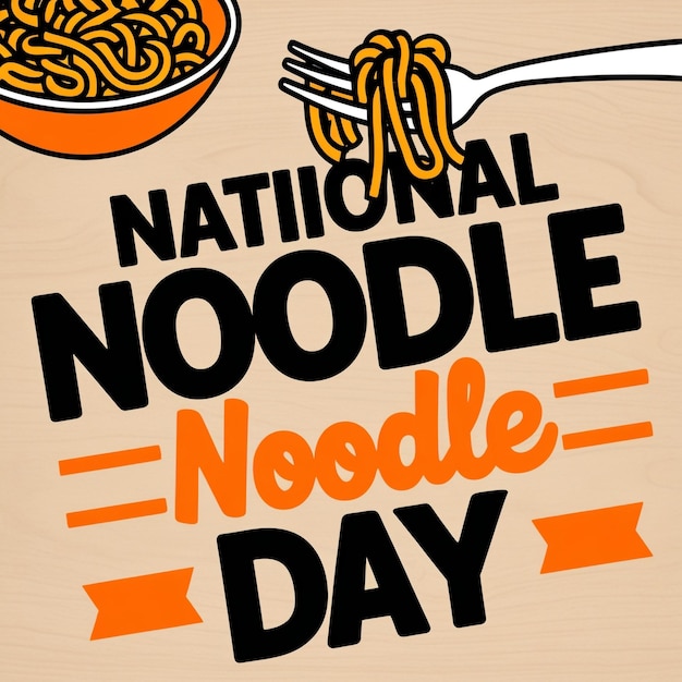 Photo national noodle day vector design template for celebration events