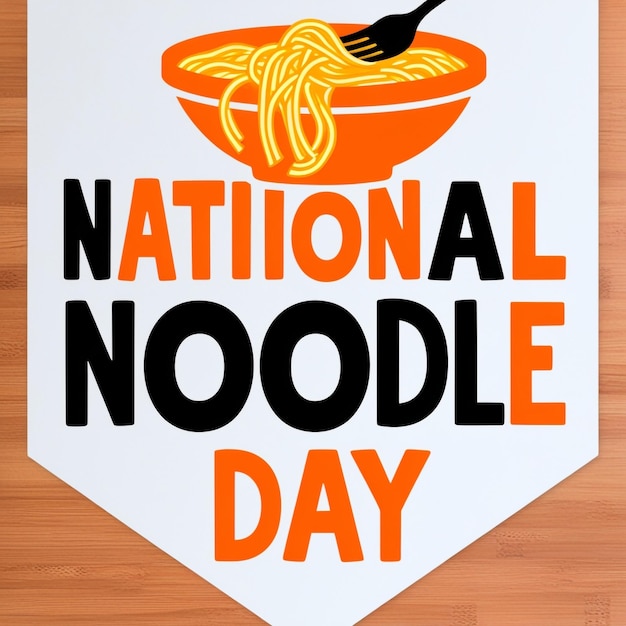 National Noodle Day Vector Design Template for Celebration Events