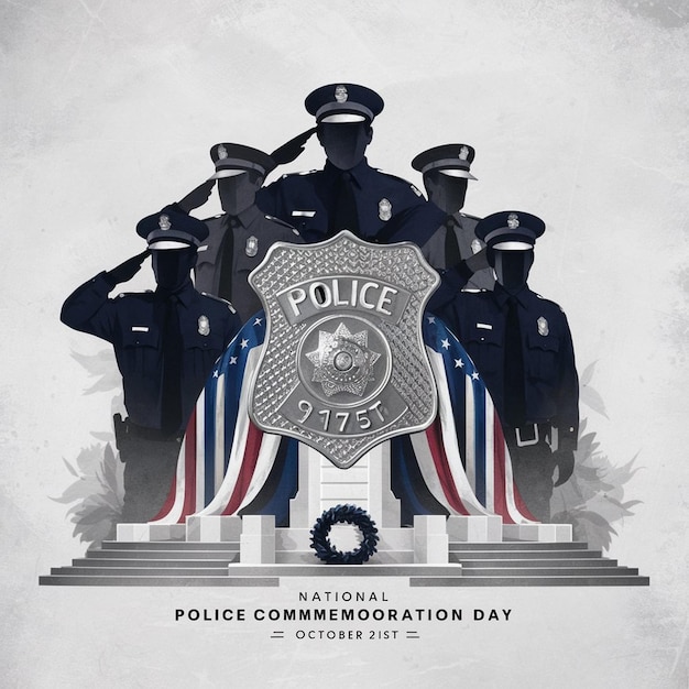 National Police Commemoration Day Illustration