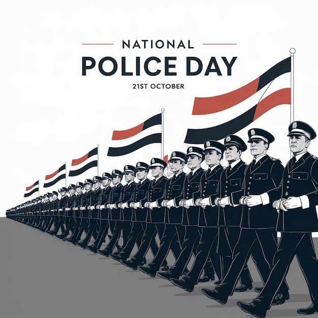 National Police Commemoration Day Illustration