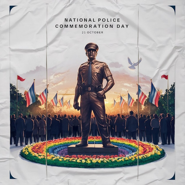 Photo national police commemoration day illustration