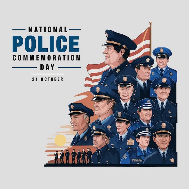 Photo national police commemoration day illustration