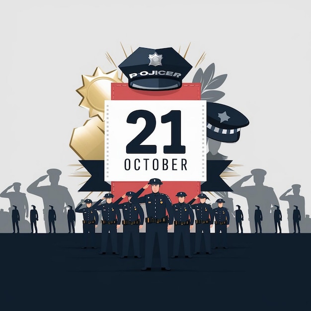 National Police Commemoration Day Illustration