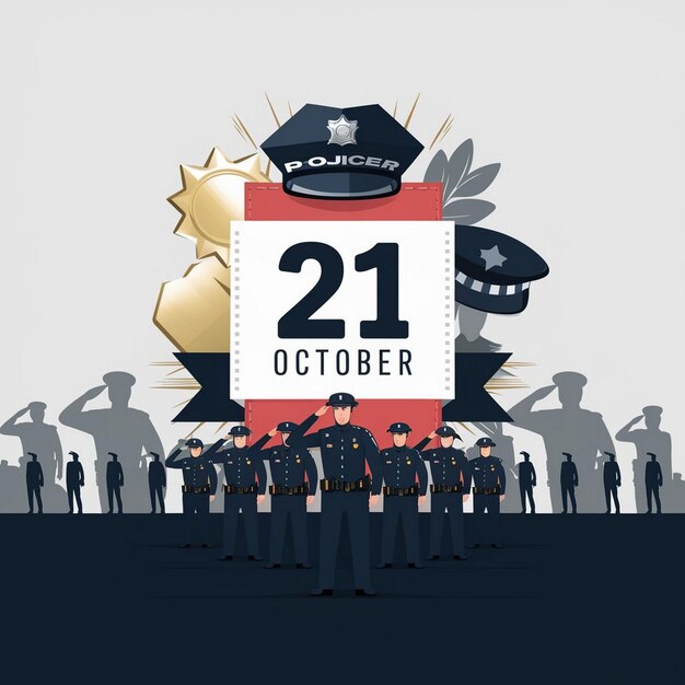 Photo national police commemoration day illustration