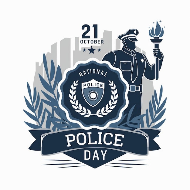 Photo national police commemoration day illustration